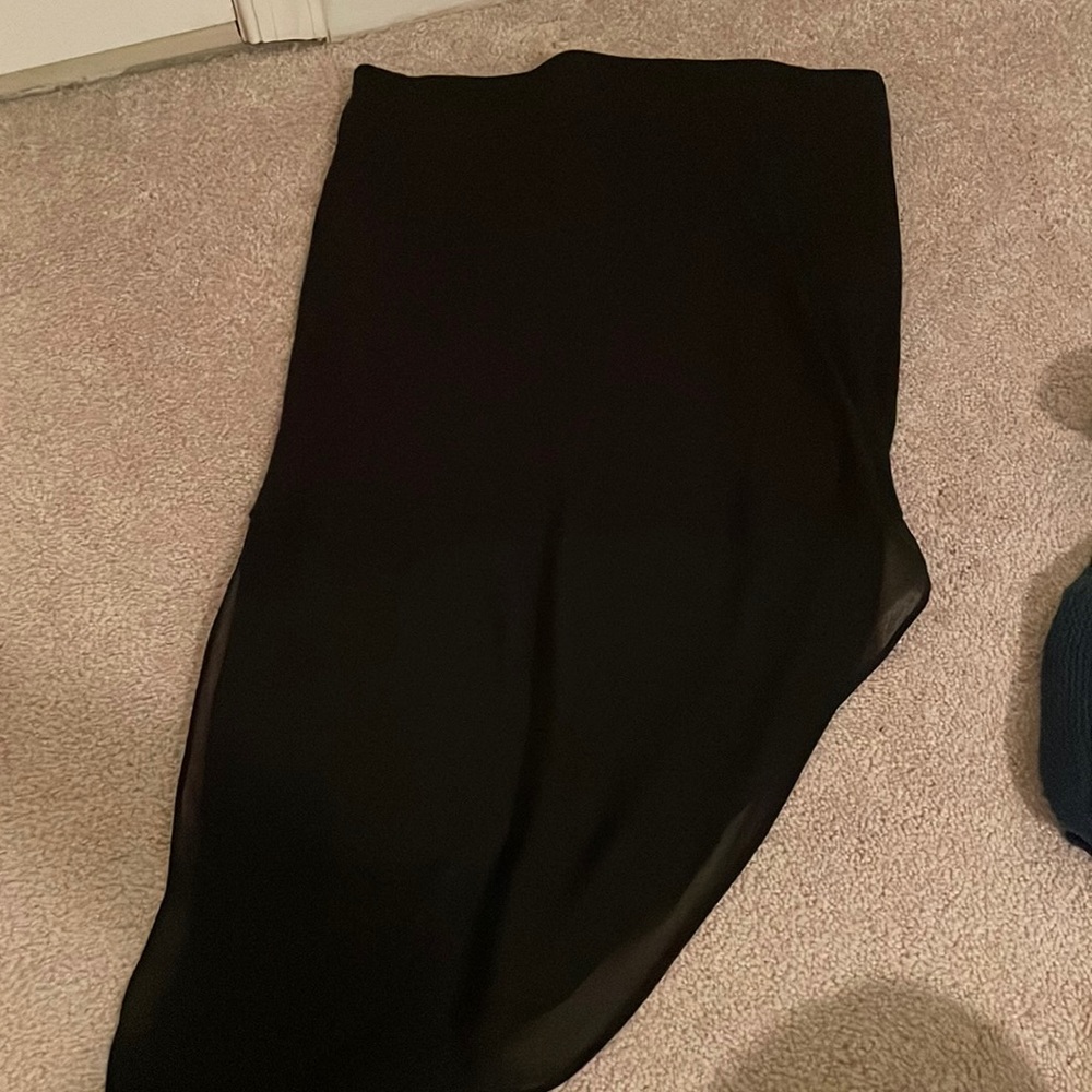 Black skirt with sheer bottom